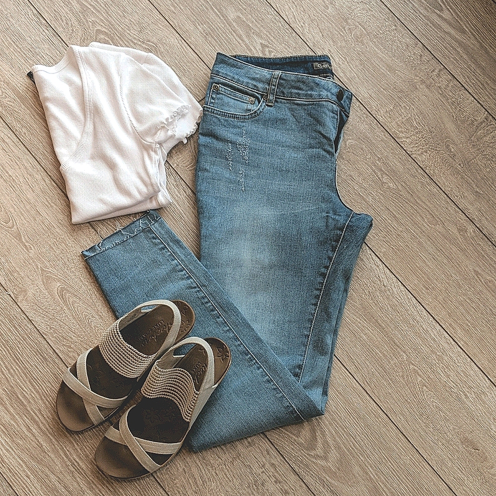 Garnet Hill Raw Hem Denim size 27